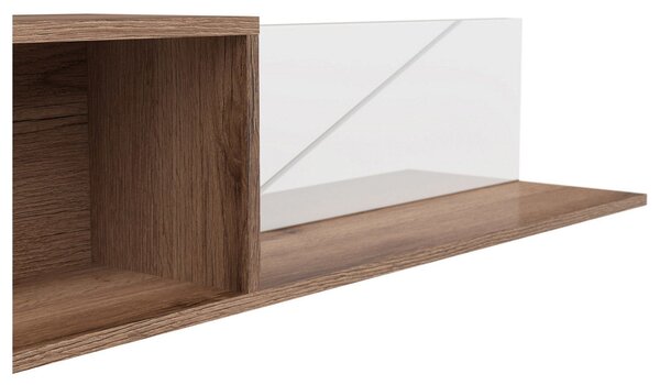 Polita FORN, nuc/alb lucios, PAL melaminat, 156x22x25 cm