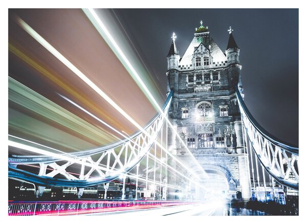 Tablou pe sticlă cu Tower Bridge (70x50 cm)