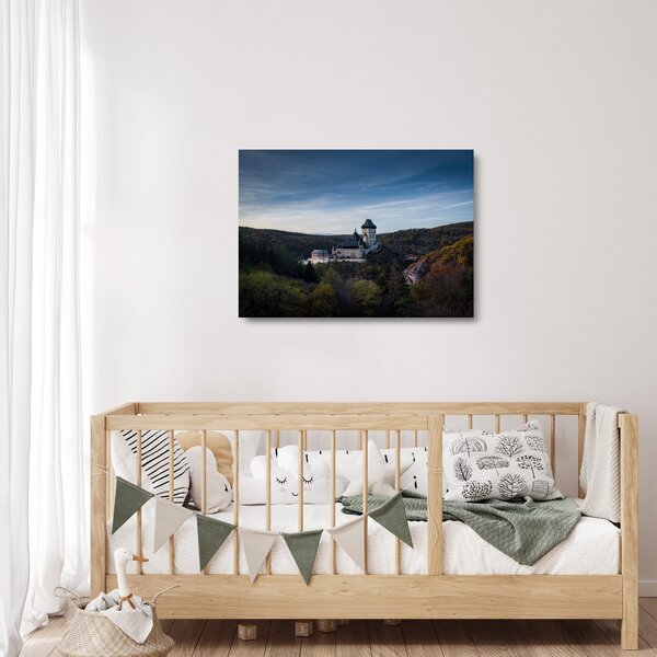 Tablou pe sticlă cu Karlstejn (70x50 cm)