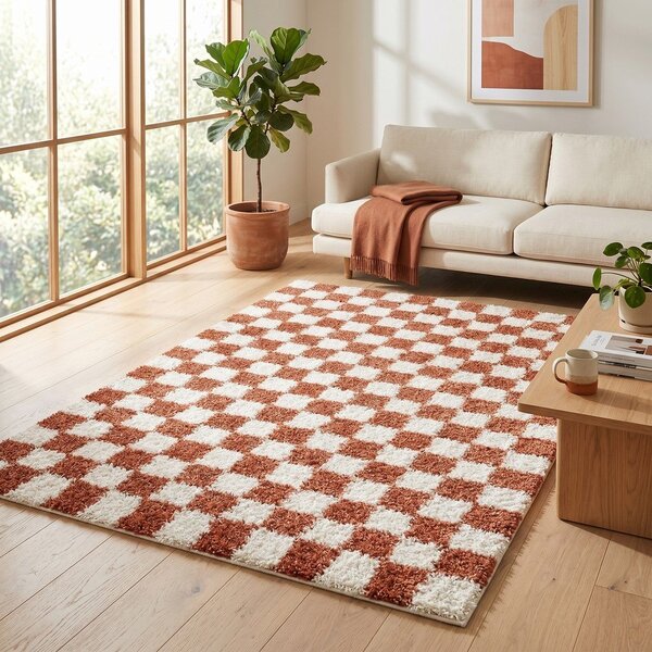 Covor crem/teracotă 80x150 cm Grida – ESTE
