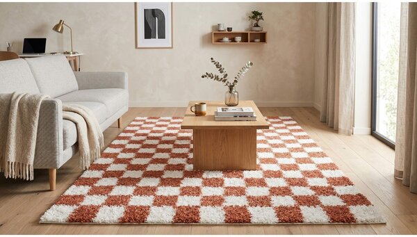 Covor crem/teracotă 80x150 cm Grida – ESTE