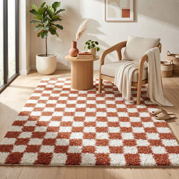 Covor crem/teracotă 80x150 cm Grida – ESTE