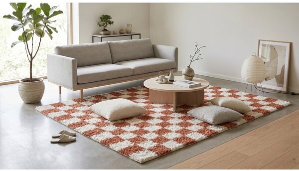 Covor crem/teracotă 80x150 cm Grida – ESTE