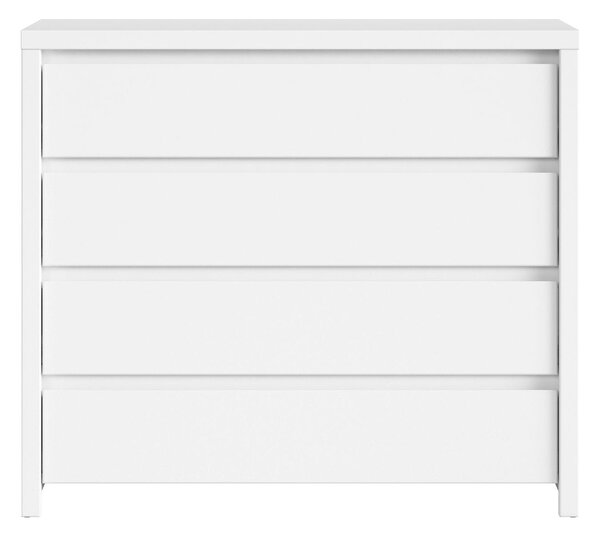 Comoda KASPIAN KOM4S, alb, PAL melaminat, 105x41x92 cm