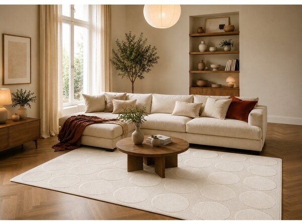 Covor crem 120x170 cm Bubble – ESTE