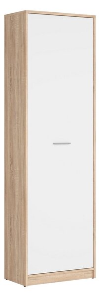 Dulap NEPO PLUS, alb/stejar sonoma, PAL, cu o usa, 60x34x197 cm
