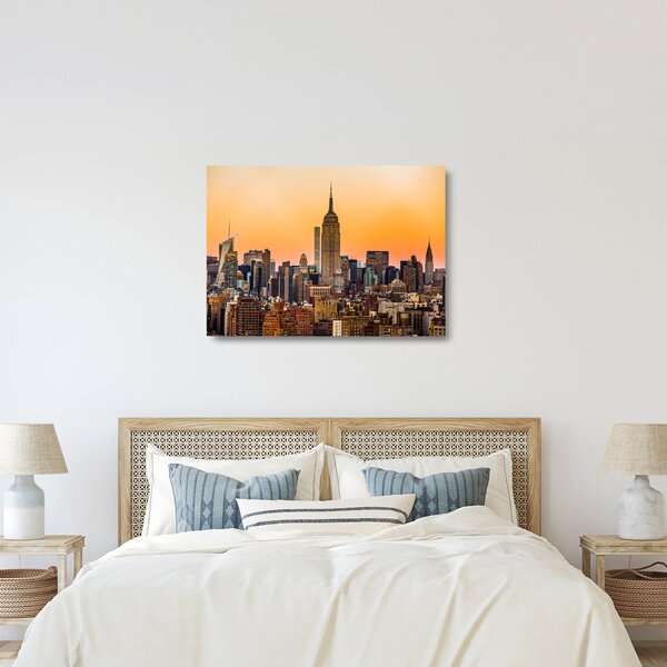 Tablou pe sticlă cu New York (70x50 cm)