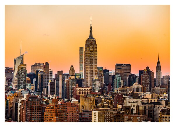 Tablou pe sticlă cu New York (70x50 cm)