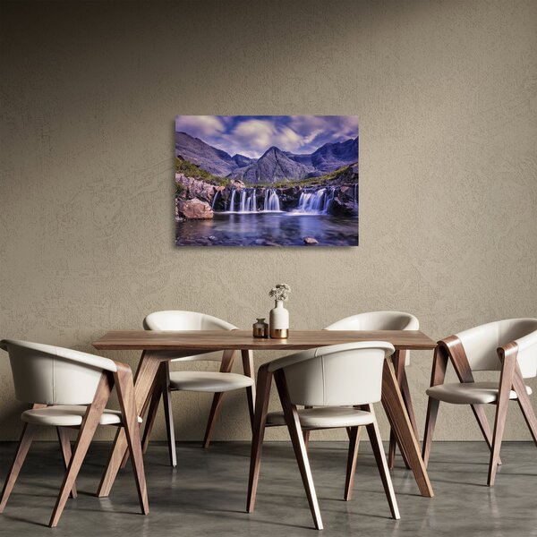 Tablou pe sticlă cu cascade (70x50 cm)