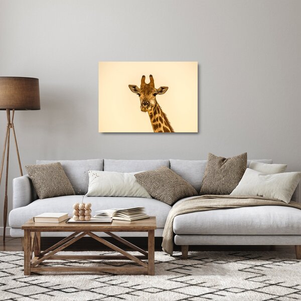 Tablou pe sticlă cu girafe (70x50 cm)