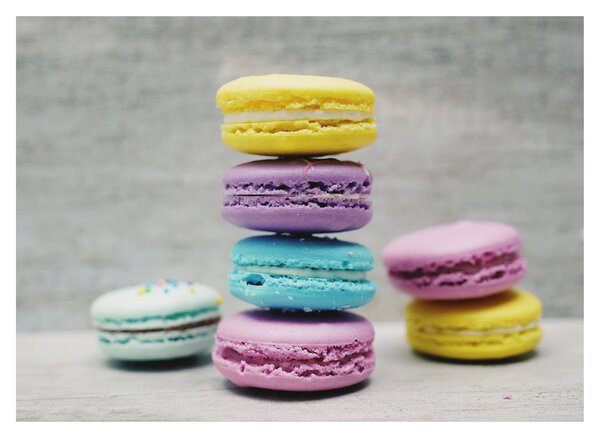 Tablou pe sticlă cu macarooni (70x50 cm)