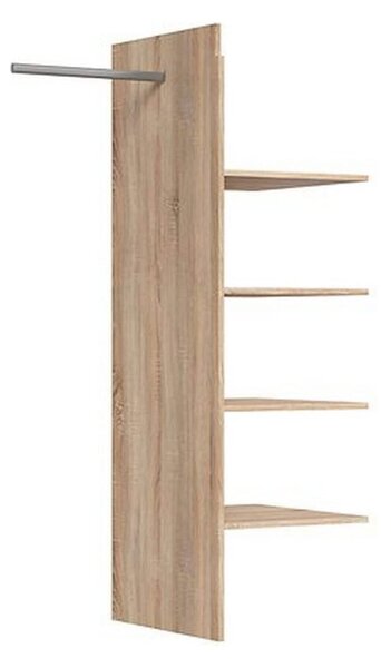 Raft KASPIAN, stejar sonoma, PAL/metal, 86x52x148 cm