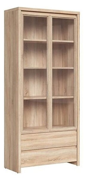 Vitrina KASPIAN, stejar sonoma, PAL, 90x41x201 cm