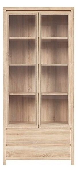 Vitrina KASPIAN, stejar sonoma, PAL, 90x41x201 cm