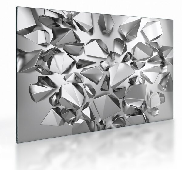 Tablou pe sticlă cu abstracție 3D (70x50 cm)