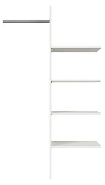 Raft KASPIAN, alb, PAL/metal, 86x52x148 cm