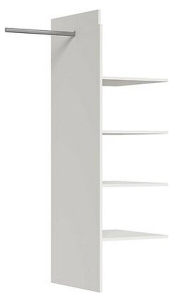 Raft KASPIAN, alb, PAL/metal, 86x52x148 cm