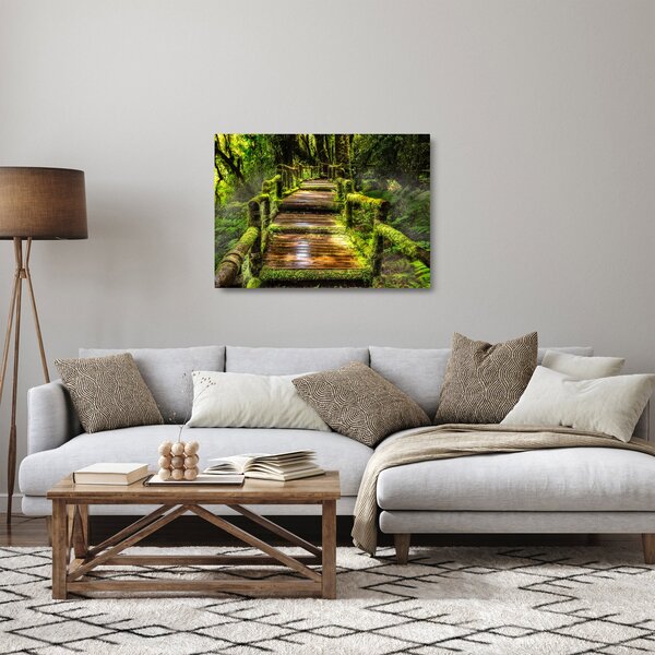 Tablou pe sticlă cu scări într-o pădure tropicală (70x50 cm)
