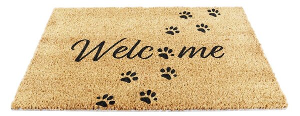 Covoraș de intrare din fibre de nucă de cocos 60x90 cm Welcome Paws – Artsy Doormats