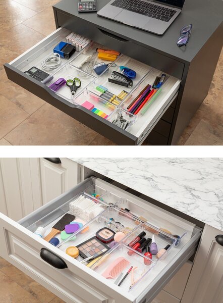 Set 12 organizatoare 992FRM1214, transparent, plastic