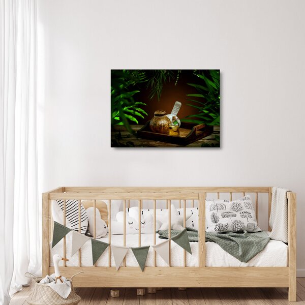 Tablou pe sticlă cu obiectele spa (70x50 cm)
