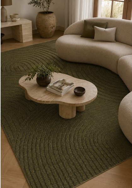 Covor verde închis 120x170 cm Whirl – ESTE