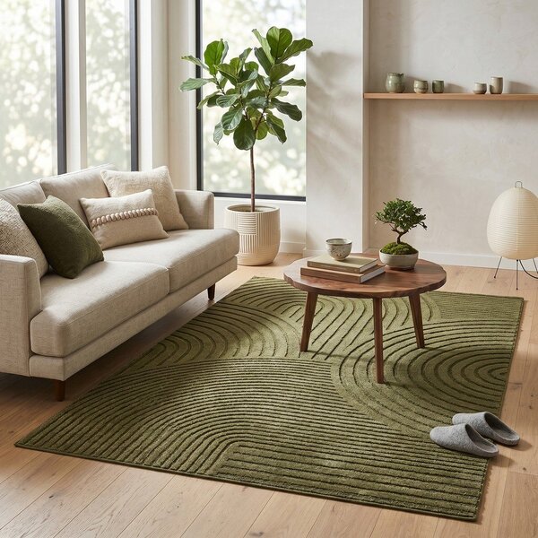 Covor verde închis 120x170 cm Whirl – ESTE