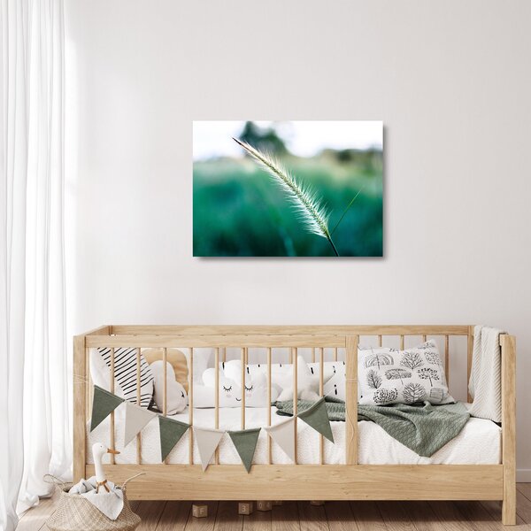 Tablou pe sticlă cu fir de iarbă (70x50 cm)