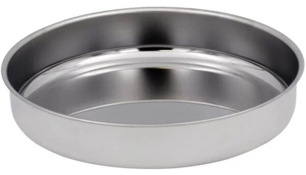 Tava de copt din inox rotunda– forma rotunda pentru cuptor, tava pentru prajituri, tort, pandispan, tarta si cheesecake, Ø30 cm