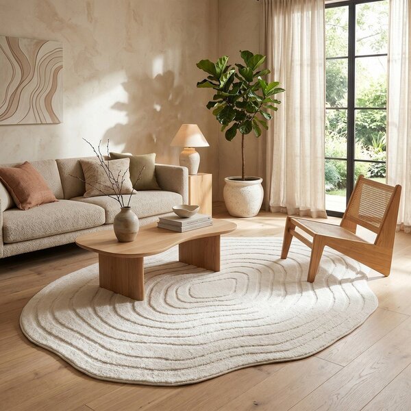 Covor crem 160x230 cm Pebble – ESTE