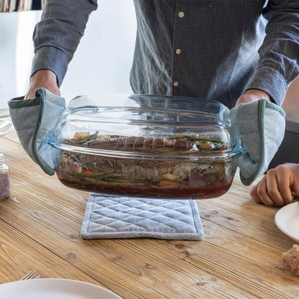 Vas de sticlă pentru copt cu capac PYREX 4,5 l