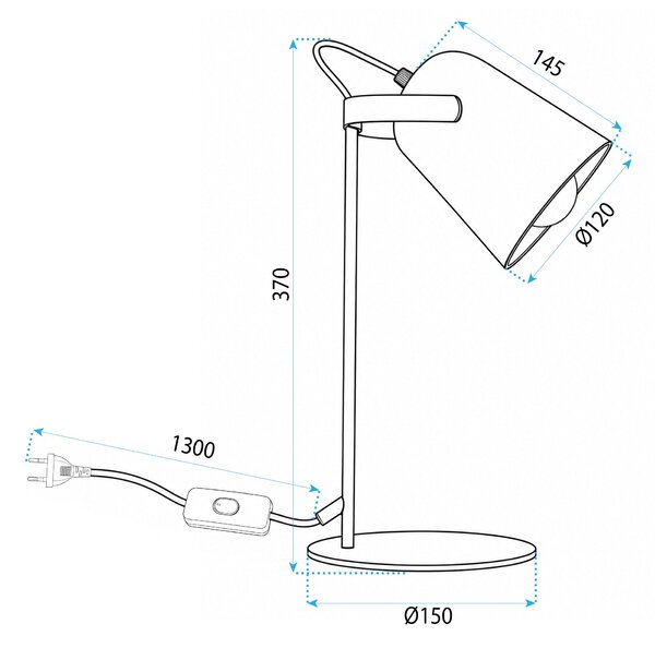 Lampă de Birou JNH047-1T Black