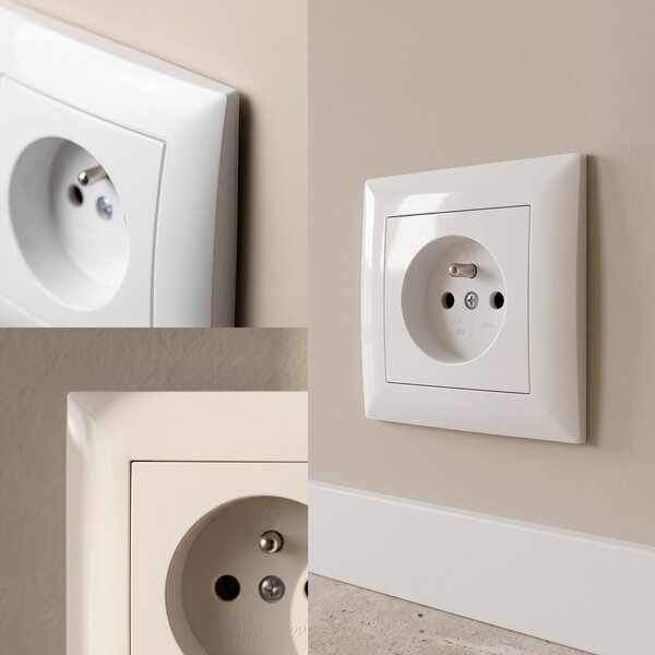 Priză simplă cu împământare OSTE JNH001-G White
