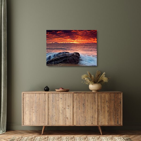 Tablou pe sticlă cu mare (70x50 cm)