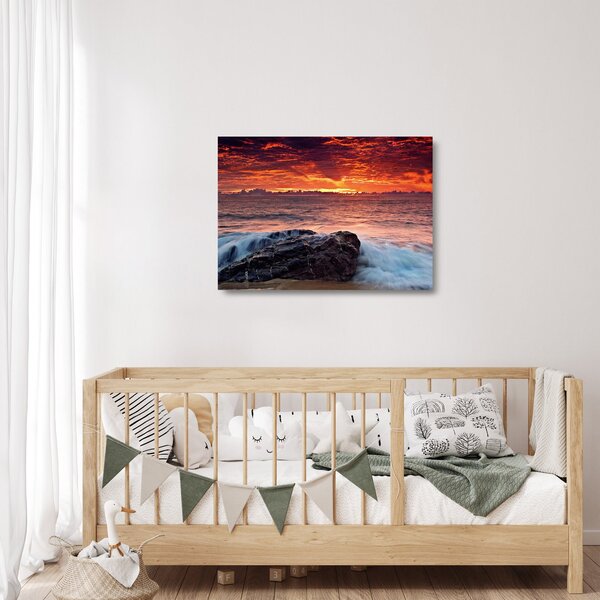 Tablou pe sticlă cu mare (70x50 cm)