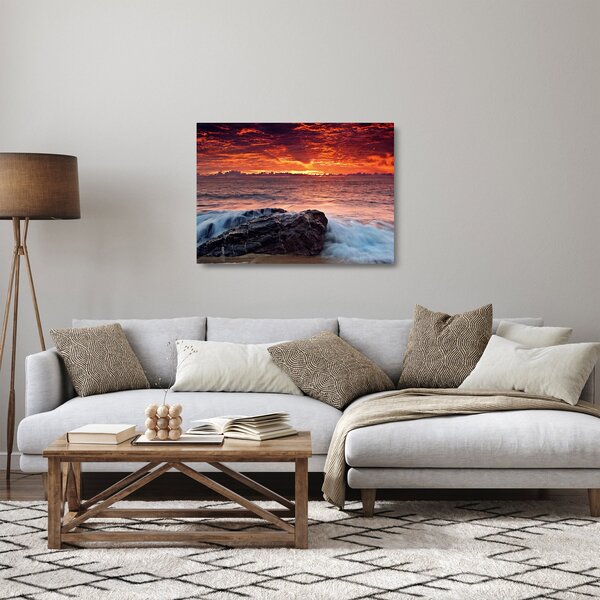 Tablou pe sticlă cu mare (70x50 cm)