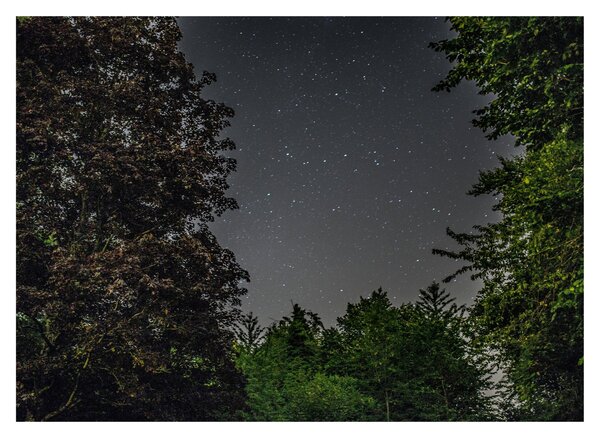 Tablou pe sticlă cu cerul nocturn (70x50 cm)