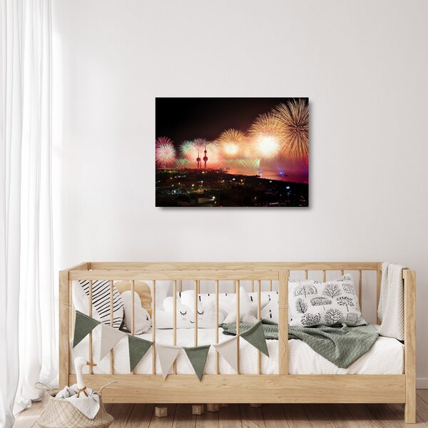 Tablou pe sticlă cu artificii (70x50 cm)