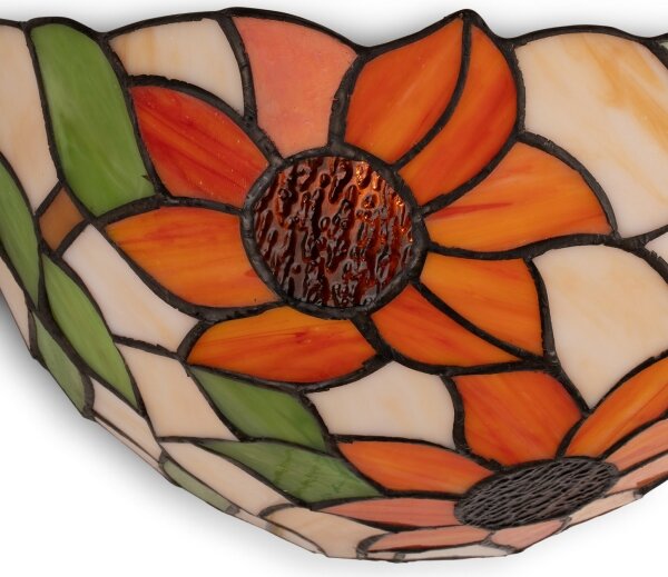 Brilagi - Aplică de perete Tiffany SUNFLOWER din vitralii, 1xE14/40W/230V