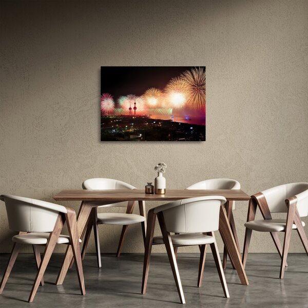 Tablou pe sticlă cu artificii (70x50 cm)