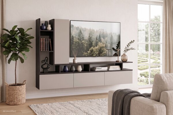 Mobilier living Tacan (cașmir + stejar grafit). 1118825
