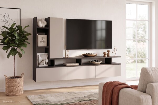 Mobilier living Tacan (cașmir + stejar grafit). 1118825