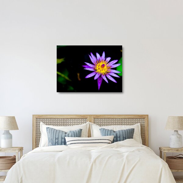 Tablou pe sticlă cu floare (70x50 cm)