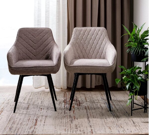 Scaun de dining SERVIO BREGO bej inchis