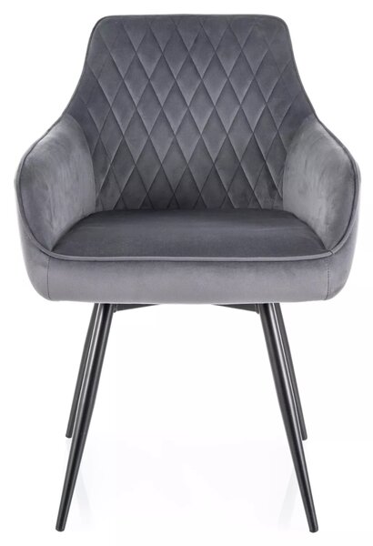Scaun de sufragerie MARLO VELVET gri