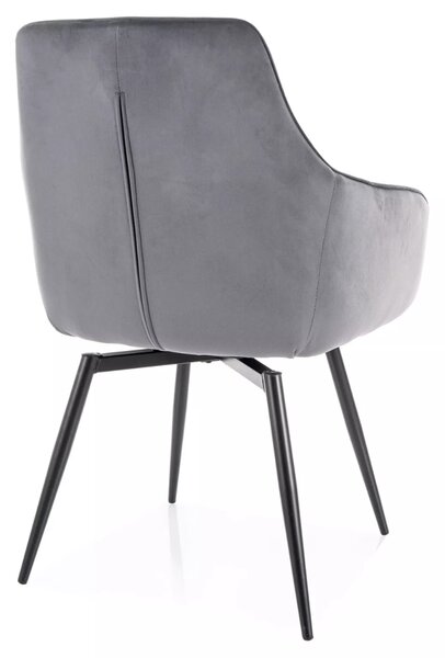 Scaun de sufragerie MARLO VELVET gri