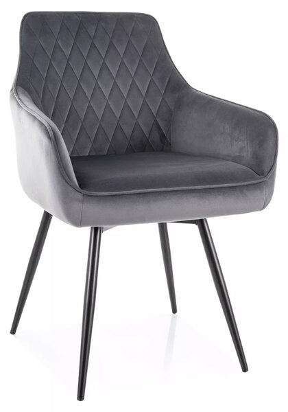 Scaun de sufragerie MARLO VELVET gri