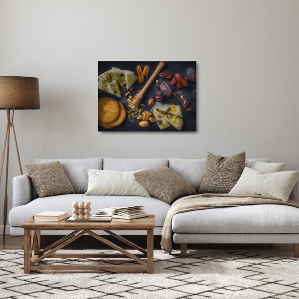 Tablou pe sticlă cu cu fructe uscate (70x50 cm)