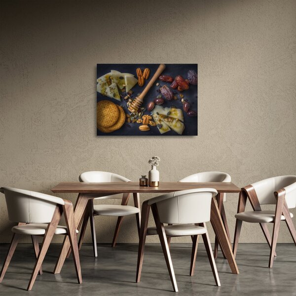 Tablou pe sticlă cu cu fructe uscate (70x50 cm)
