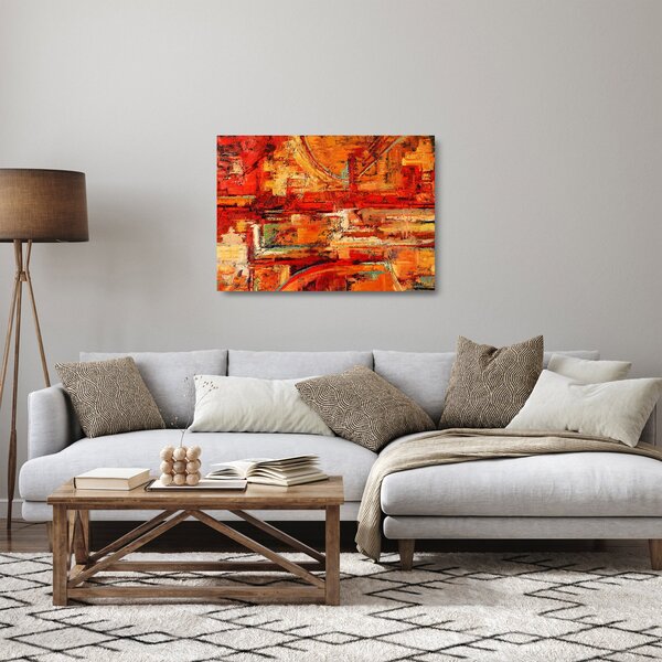 Tablou pe sticlă cu pictură pe pereți (70x50 cm)